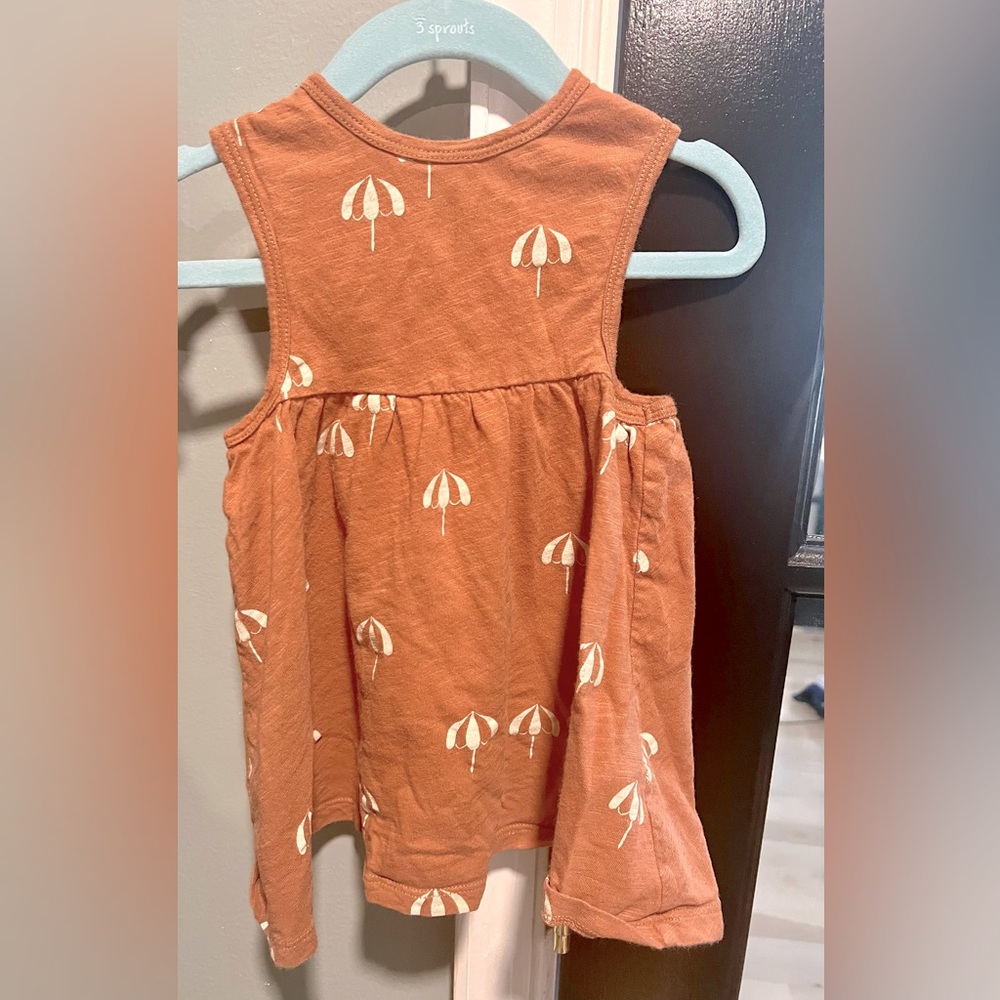 Rylee + Cru Rust colored sundress, 12-18 months